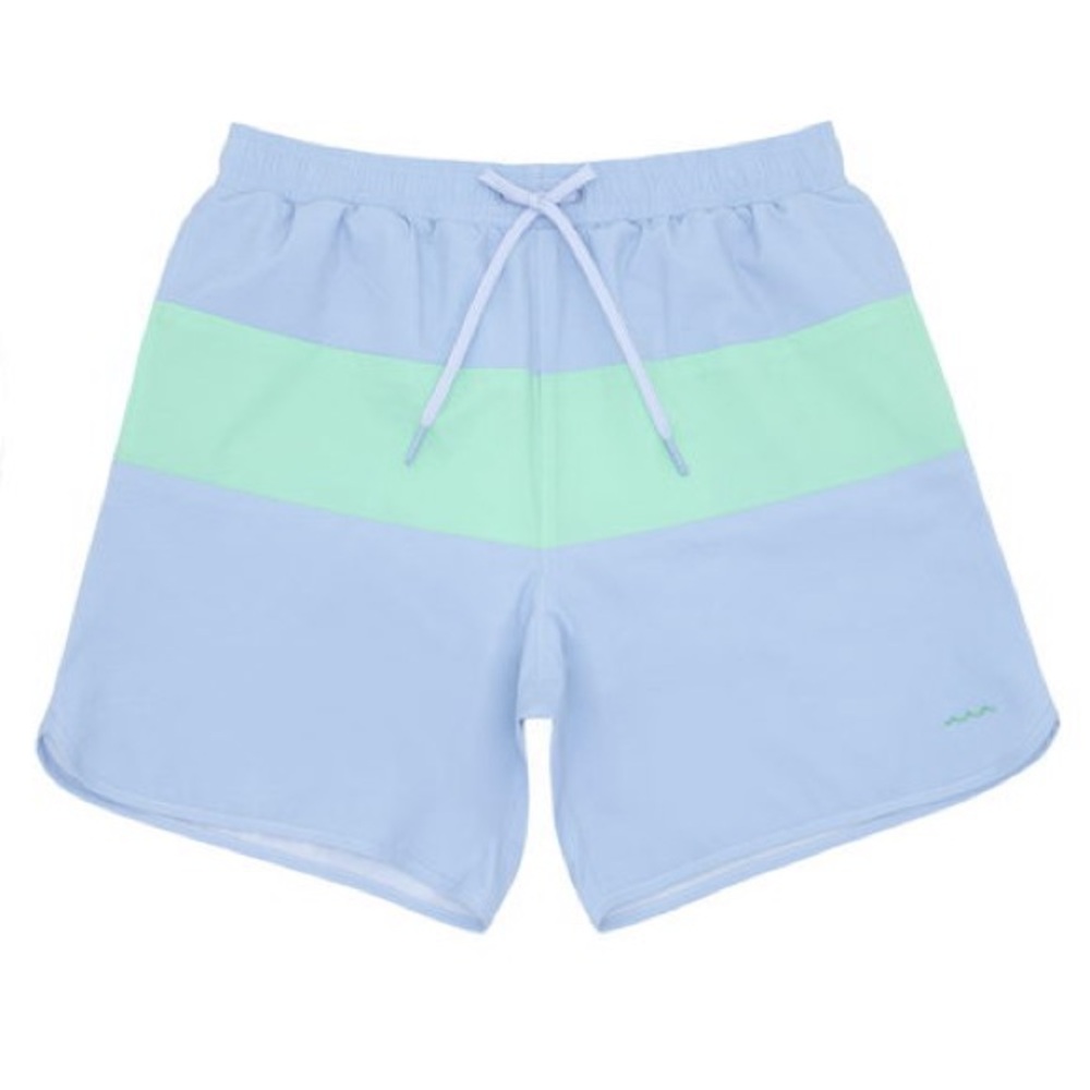 3/$10 Minnow Sky Blue and Mint Men's Swim Shorts